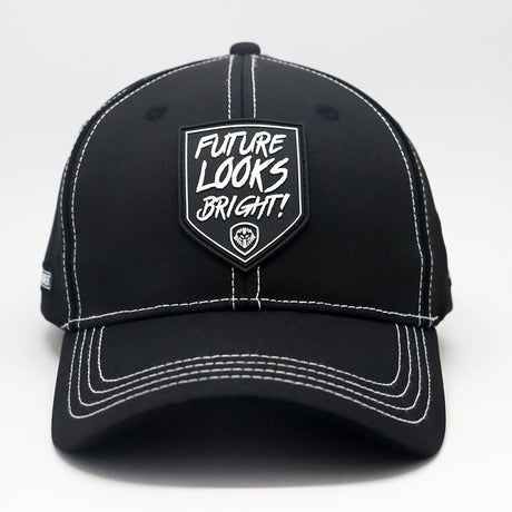 Future Looks Bright Shield Contrast Stitch Black Snapback Hat