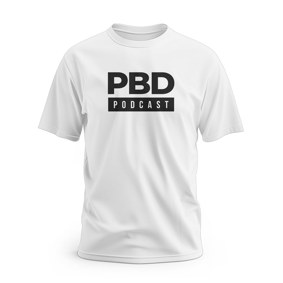 PBD Podcast White Short Sleeve T-Shirt