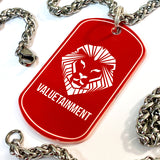 Future Looks Bright! 25" Stainless Steel Dog Tag Necklace