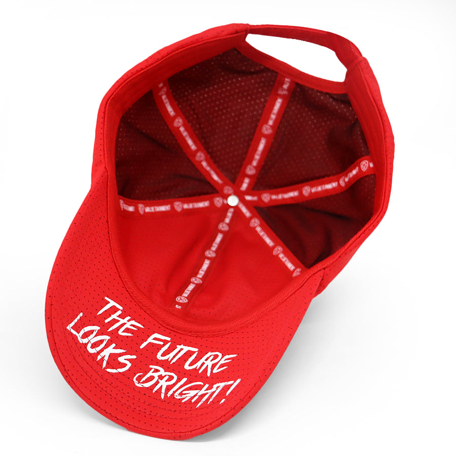 VT Shield Future Looks Bright Red Velcro Performance Perforated Hat