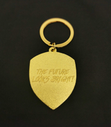 Gold Lion shield Keychain