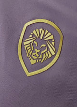 Women's Lion Shield Mocha and Gold Performance Sports Bra