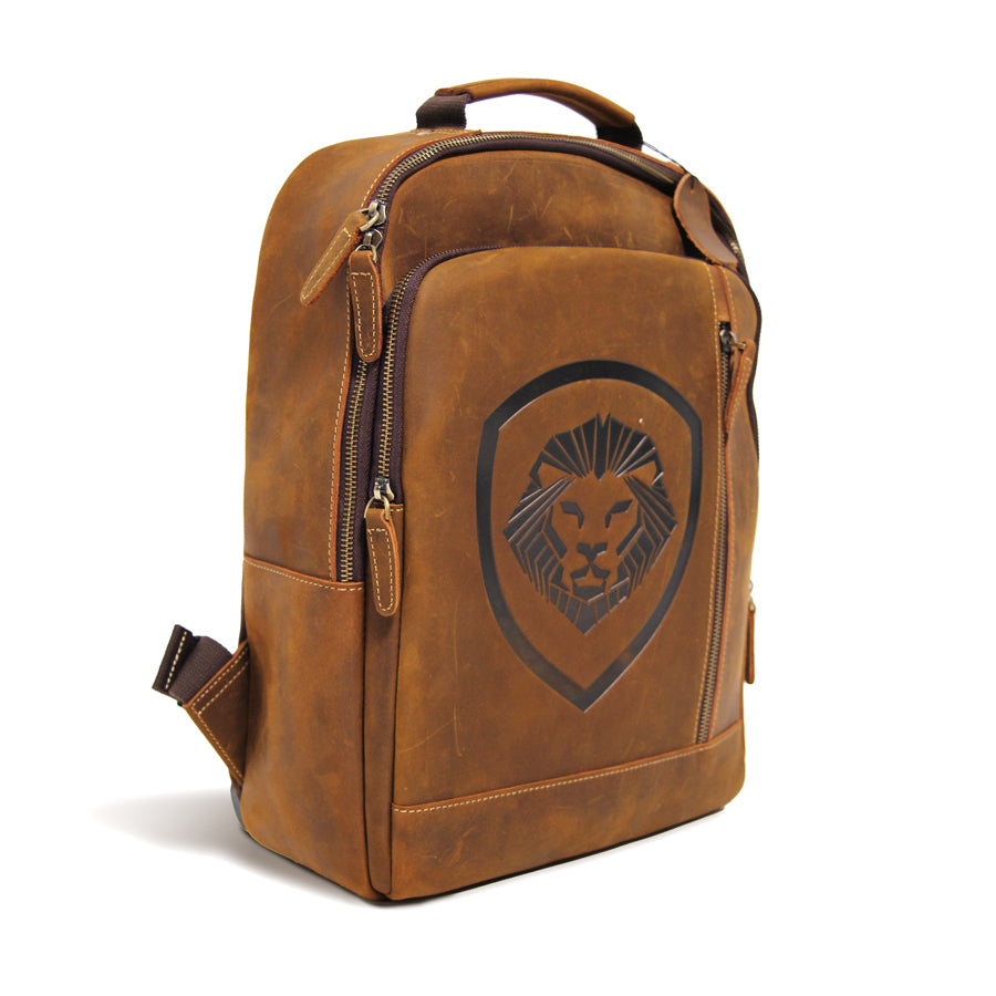 Brown Premium Valuetainment Leather Backpack