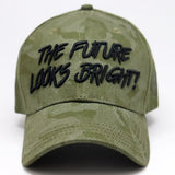 VT Shield Logo Future Looks Bright Army Green Textured Snapback Hat