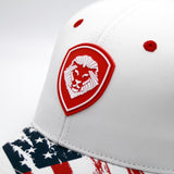 VT Shield Logo Future Looks Bright Patriotic Flag Snapback Hat