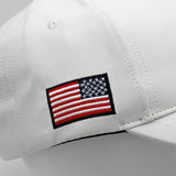 USA Retro Future Looks Bright White Snapback Hat