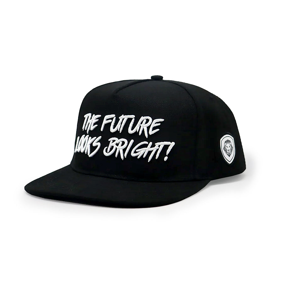 Future Looks Bright Black & White Flat Brim Snapback hat