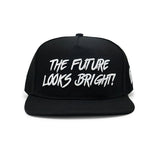 Future Looks Bright Black & White Flat Brim Snapback hat