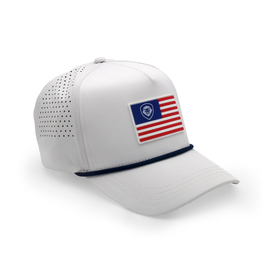 VT Flag Patch White Future Looks Bright Performance Snapback Hat