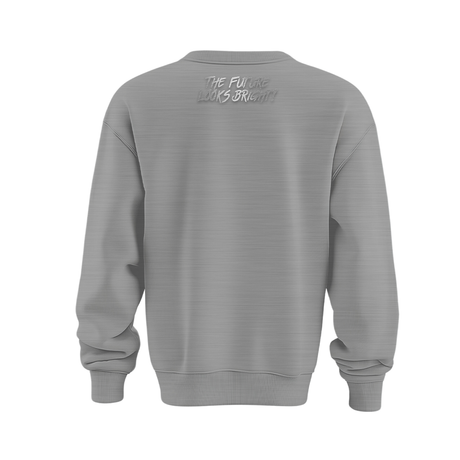 Valuetainment Grey Raised Print Performance Crewneck Sweatshirt