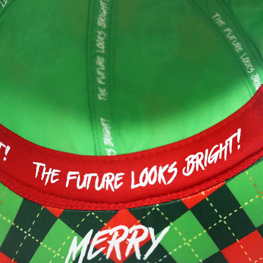 Future Looks Bright Christmas Argyle Lion Shield Snapback Hat