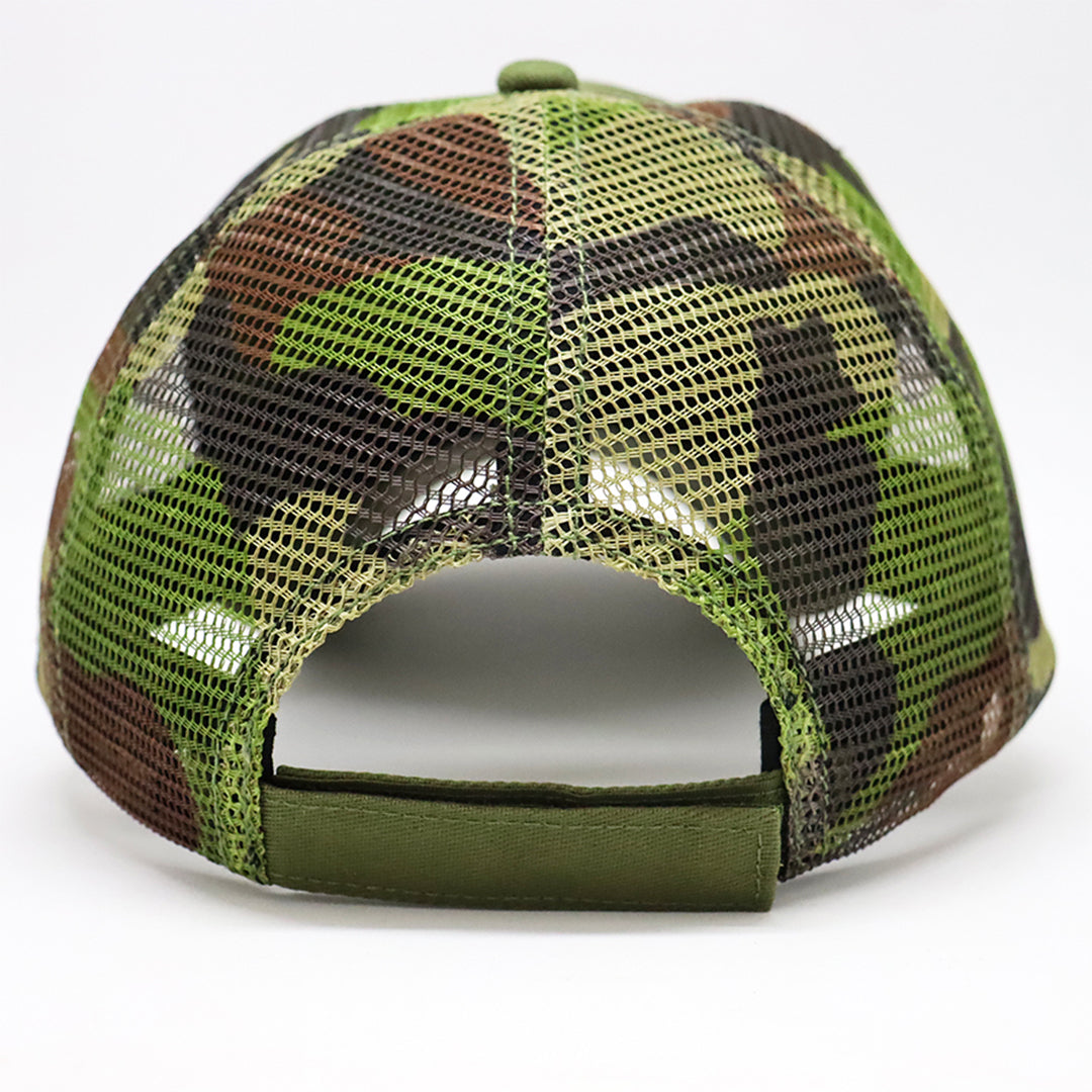 Future Looks Bright Army Green Camo Trucker Patch Snapback Hat