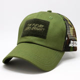 Future Looks Bright Army Green Camo Trucker Patch Snapback Hat