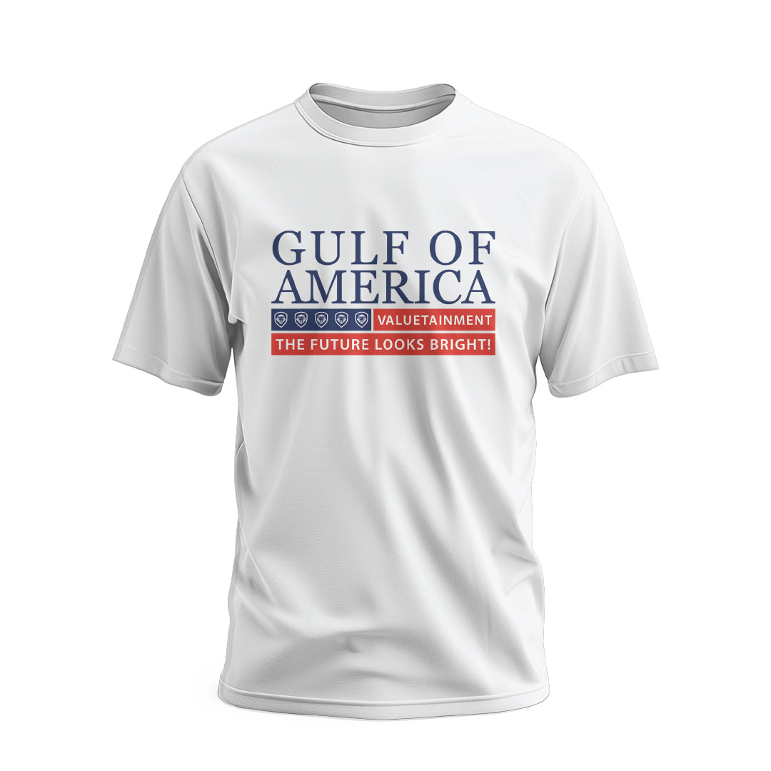 Future Looks Bright Gulf of America Valuetainment Flag White Short Sleeve T-Shirt