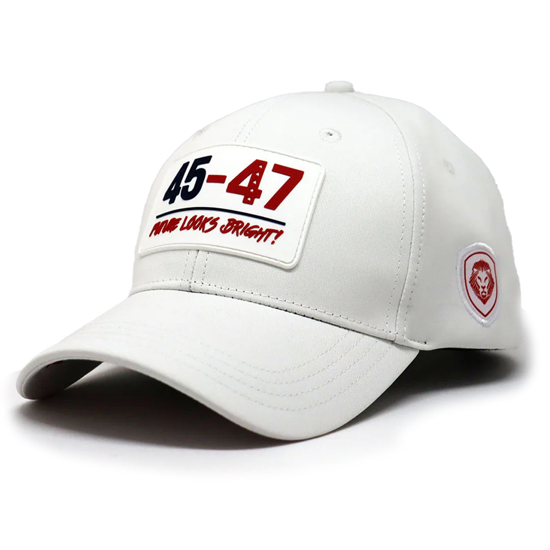 Future Looks Bright 45-47 Inauguration White Snapback Hat