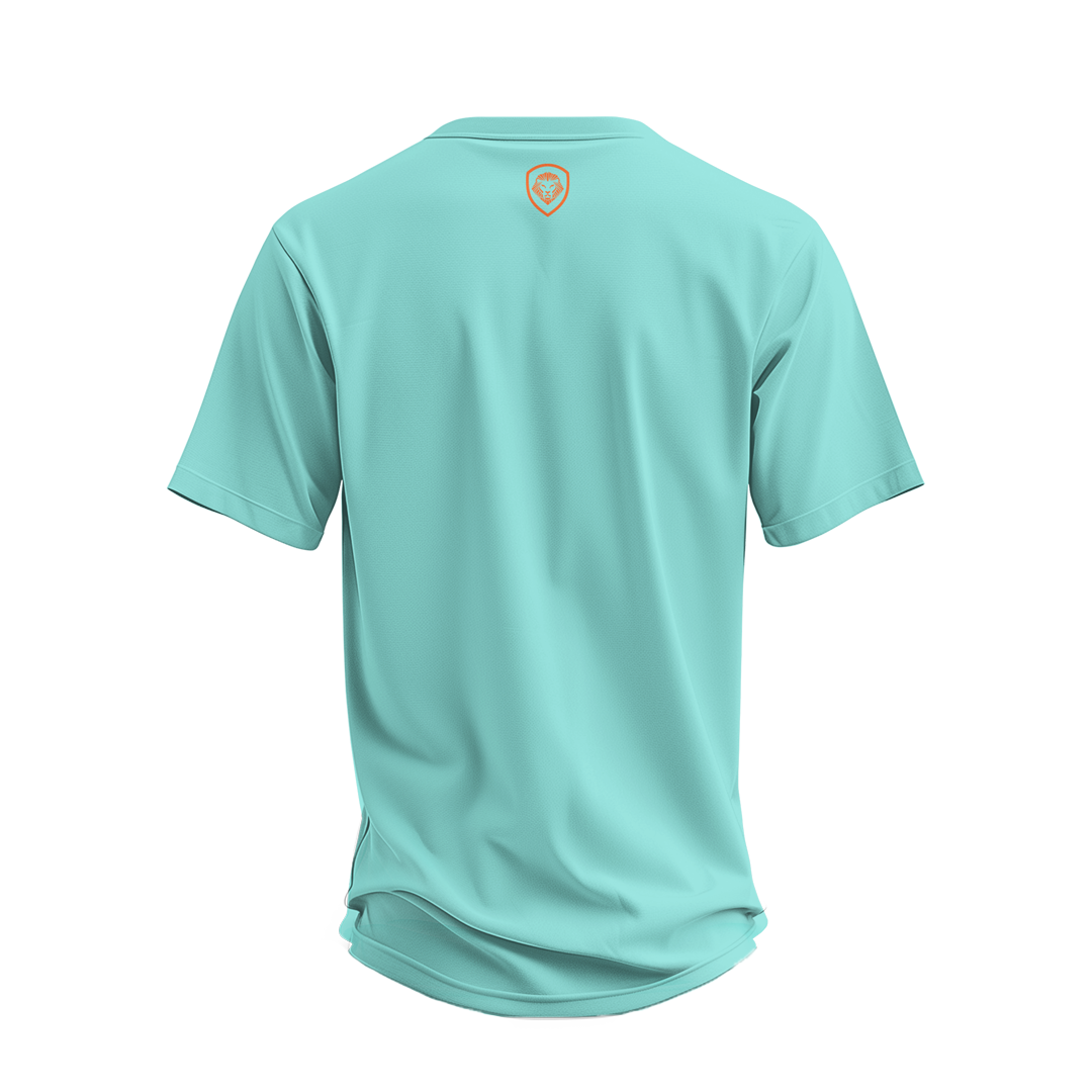 Future Looks Bright Premium Curved Hem Light Blue Short Sleeve T-Shirt