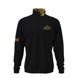 Future Looks Bright Royal Crest Black and Gold 1/4 Zip Pullover