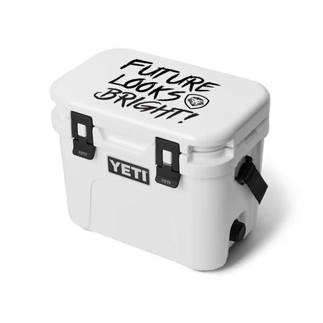 Future Looks Bright Valuetainment White and Black YETI Roadie® 15 Hard Cooler