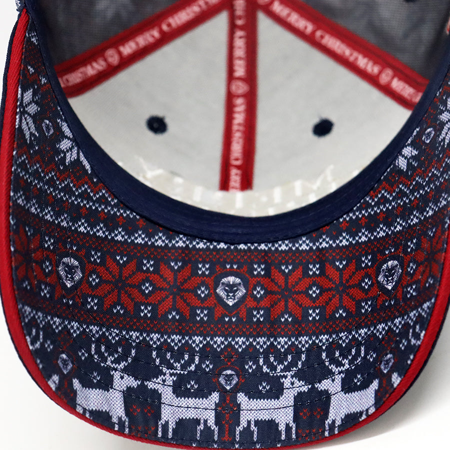 Future Looks Bright Holiday Knit Pattern Snapback Hat