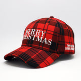 Merry Christmas Red and Black Buffalo Plaid Snapback Hat
