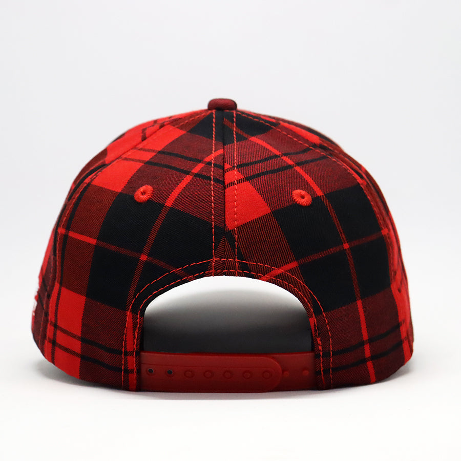 Merry Christmas Red and Black Buffalo Plaid Snapback Hat
