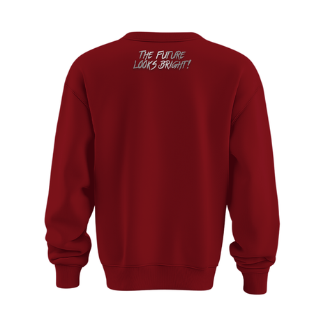 Valuetainment Maroon Raised Print Performance Crewneck Sweatshirt