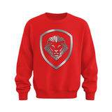 Valuetainment Red Raised Print Performance Crewneck Sweatshirt