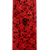 **Limited Edition** Valuetainment Stefano Ricci Red & Black Center Lion Shield Paisley Pattern Luxury Tie **Limited Edition** 1 of 100