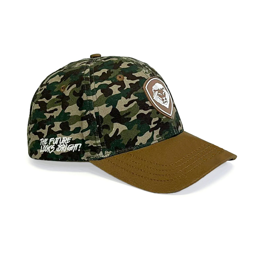 VT Shield Logo Future Looks Bright Camo Brown Snapback Hat