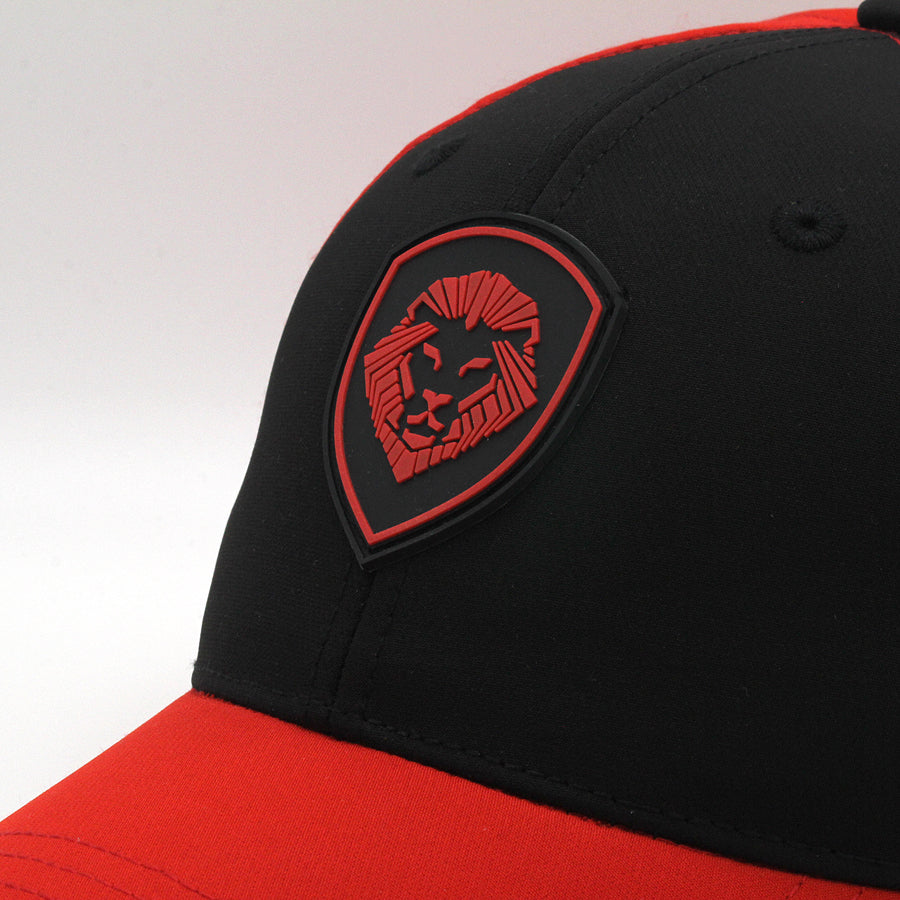 VT Shield Logo Future Looks Bright front panel Red & Black Snapback Hat