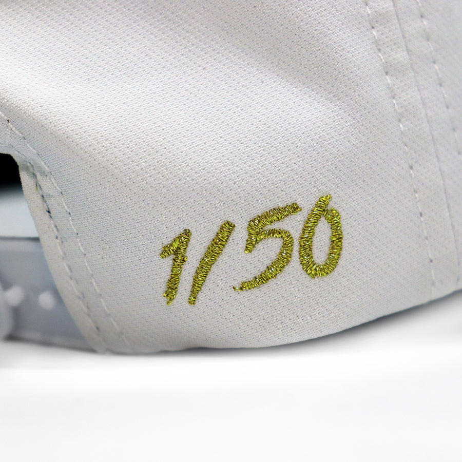 **Limited Edition 1 of 50** The Future Looks Bright White & Gold Election Snapback hat