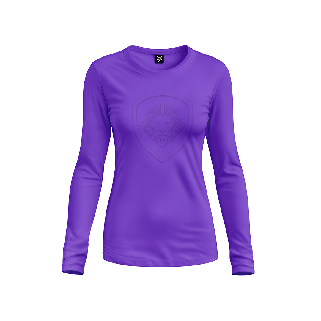 Women's VT Embossed Purple Long Sleeve