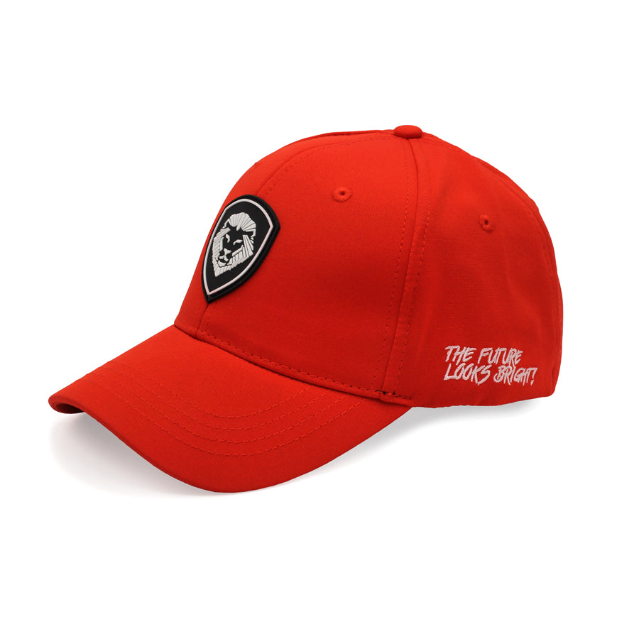 VT Lion Shield Logo Future Looks Bright Red & White Snapback Hat