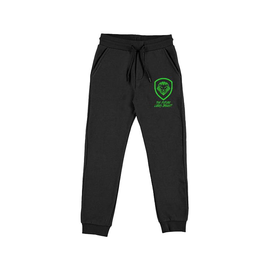 Kid's Future Looks Bright Green Lion Premium Jogger Pants