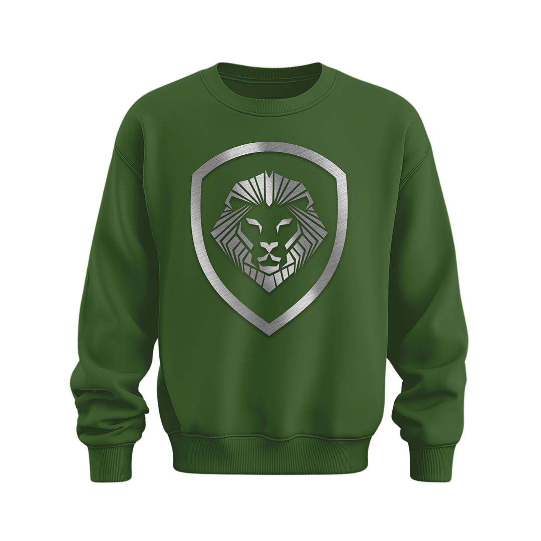 Valuetainment Green Raised Print Performance Crewneck Sweatshirt