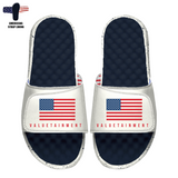 Valuetainment Lion Shield Patriotic USA Flag Comfort Slides