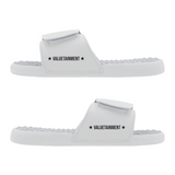 Valuetainment Business Is War White Camo Comfort Slides