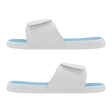 Valuetainment White & Sky Blue Gel Comfort Slides
