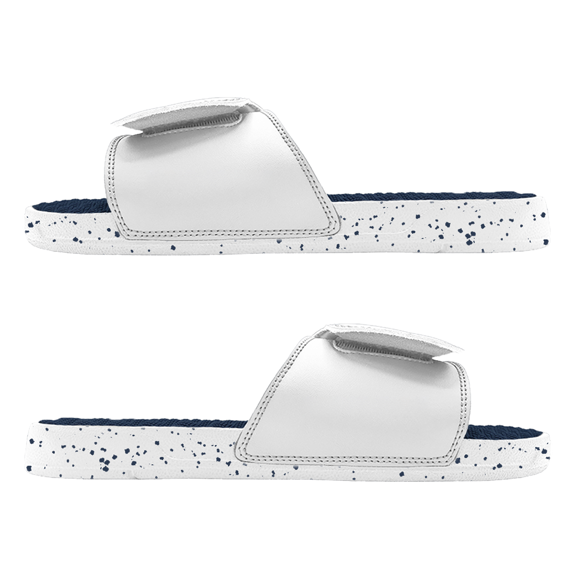 Team USA Lion Shield White and Navy Distressed Comfort Slides