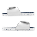 Team USA Lion Shield White and Navy Distressed Comfort Slides
