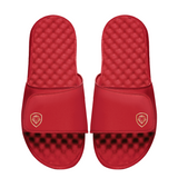 Future Looks Bright Sleek Lion Shield Red and Gold Comfort Slides