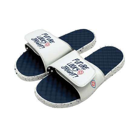 Team USA Future Looks Bright White and Navy Comfort Slides
