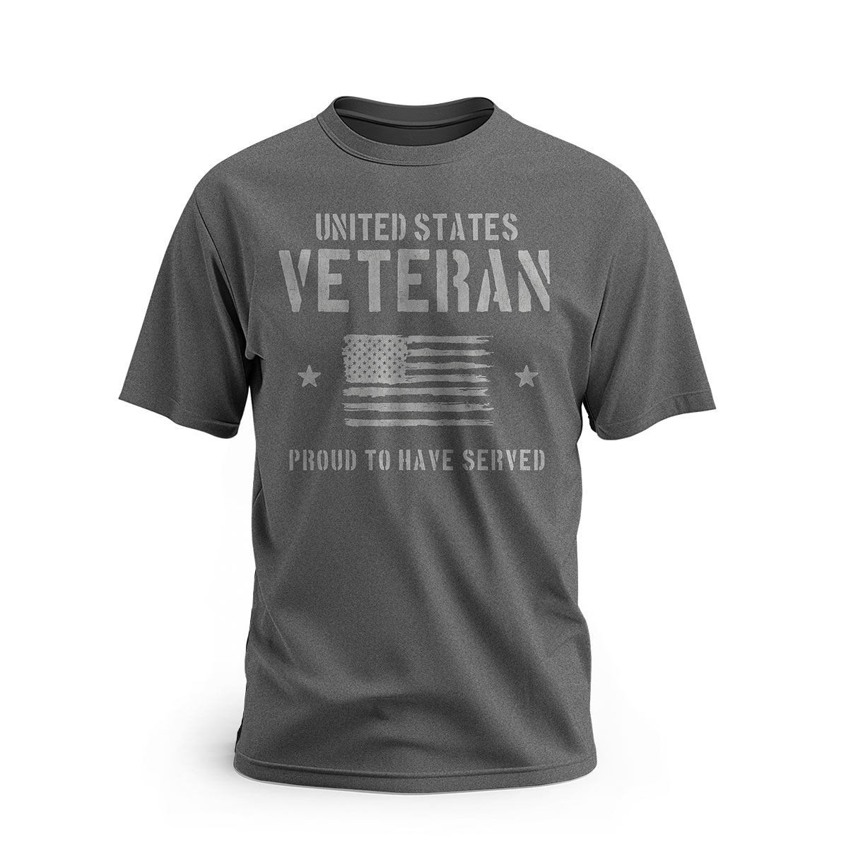 Heather Grey US Veteran Short Sleeve T-Shirt