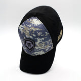 VT Shield Logo Future Looks Bright Navy & Grey Digital Camo Snapback Hat