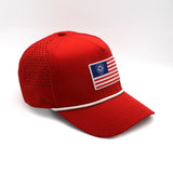 VT Flag Patch Red Future Looks Bright Performance Snapback Hat