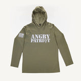 Angry Patriot Army Green Long Sleeve Lightweight Hoodie