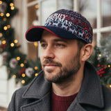 Future Looks Bright Holiday Knit Pattern Snapback Hat