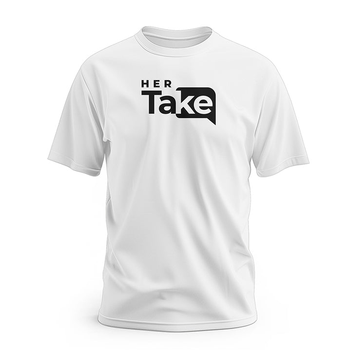 Her Take White Short Sleeve T-Shirt
