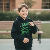 Kid's Future Looks Bright Green Lion Premium Pullover Hoodie