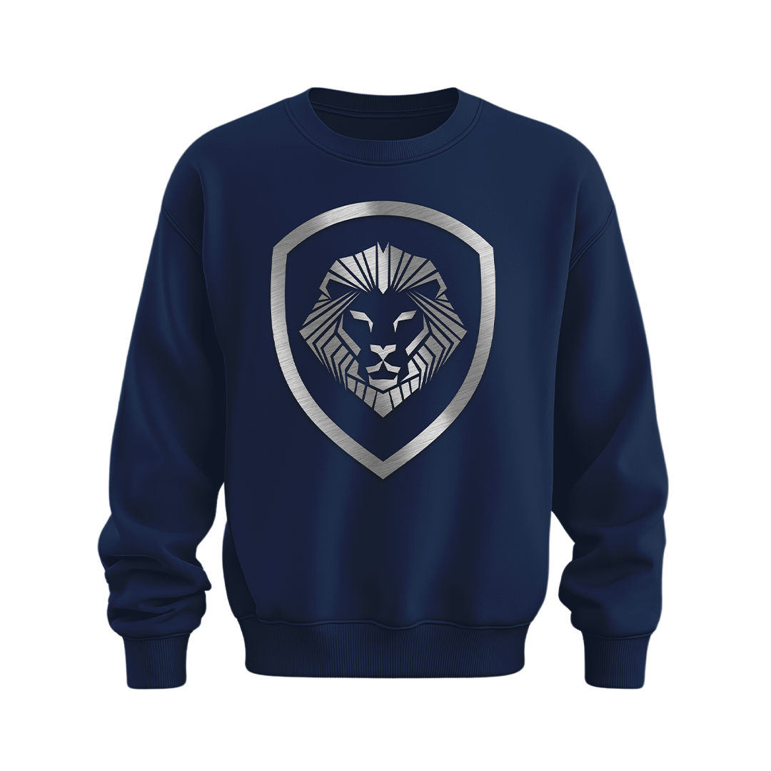 Valuetainment Blue Raised Print Performance Crewneck Sweatshirt